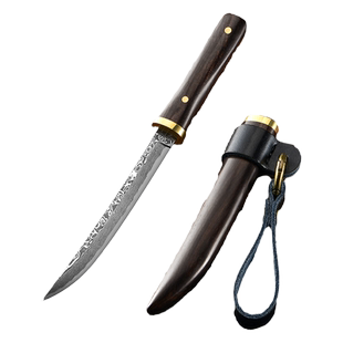 大马士革水果刀VG10高硬度锋利随身便携式剔骨刀户外小刀具瓜果刀