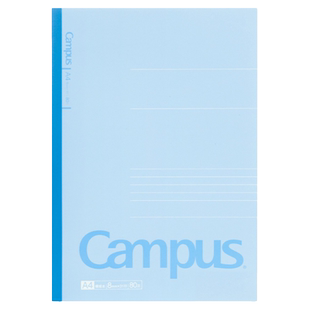 国誉campus胶装加厚笔记本横线学生练习记事本A4/A5/B5上翻本耐翻易摊平不易掉页背脊耐磨不易晕墨WCN-CNB