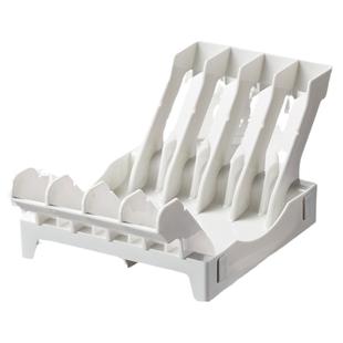 日本进口餐盘收纳架厨房台面盘子沥水置物橱柜内抽屉立式碟子分隔