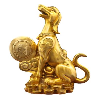 铜狗摆件生肖狗坐地生财装饰礼品