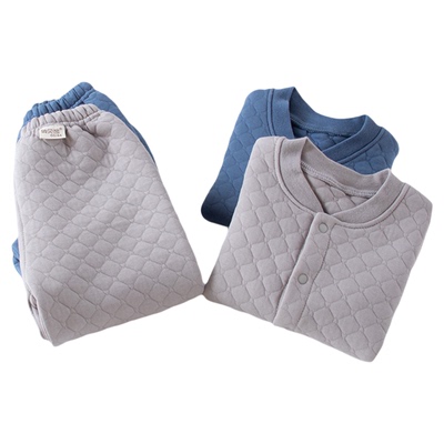 俏贝熊夹棉加棉中童保暖套装