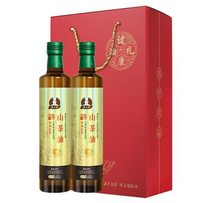 戴大厨一级头道压榨山茶油纯油茶籽食用油湖南月子油两瓶送礼盒