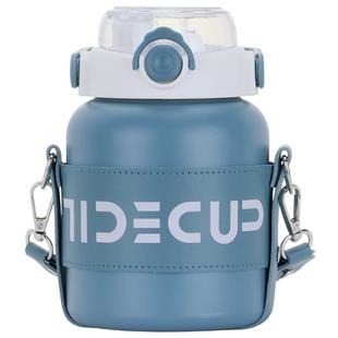 双饮口保温杯大容量茶水分离大肚水杯男士学生斜挎可背不锈钢杯子