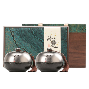 中式茶叶罐礼盒装空盒包装盒空礼盒复古国风龙井茶普洱茶白茶绿茶