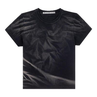 ALEXANDER WANG 女士棉质圆领印花短袖T恤银泰百货 301574