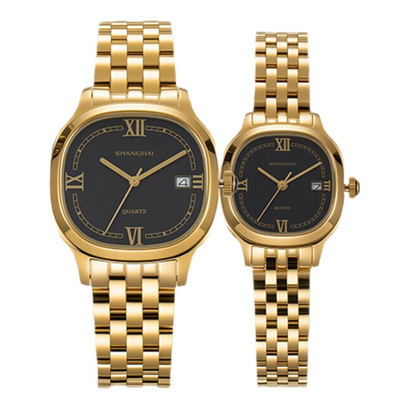 上海手表国民系列男女同款简约复古小方石英腕表国货官方旗舰店