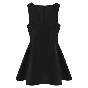 粉色连衣裙女短款初夏掐腰a字绝美小裙子小个子小众特别漂亮收腰