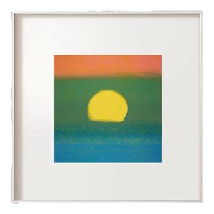 Andy Warhol日出抽象画芯未装裱正方形组合装饰画自粘油画布画芯