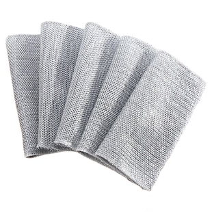 新款钢丝洗碗布银丝抹布家用厨房灶台去污百洁布