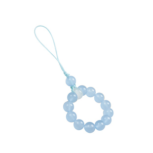 特价海蓝宝玉髓手机链挂饰手捻款短夏天小清新高级感水晶手机挂绳挂链女式高档包挂相机钥匙扣链绳送女友礼物