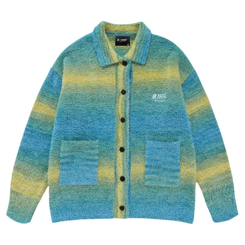 BJHG不计后果毛衣外套男款秋冬季潮牌开衫多巴胺慵懒高级针织衫女