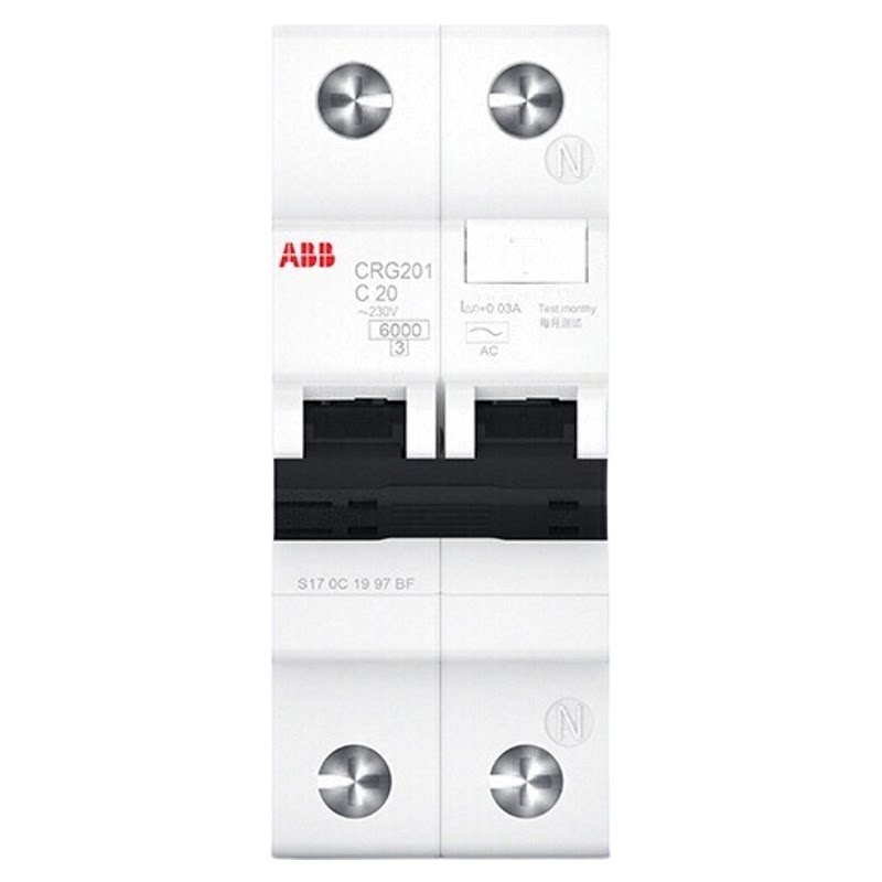 ABB旗舰店2P空气开关带漏电保护器1P漏保断路器小型家用32a63总闸