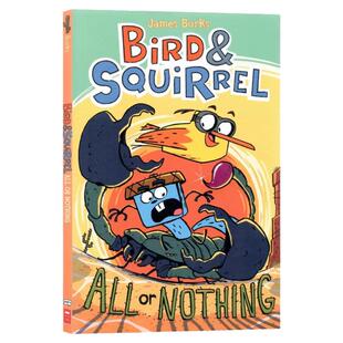 小鸟和松鼠6所有或全无英文原版漫画 Bird And Squirrel All Or Nothing 全彩儿童卡通动物友谊冒险趣味故事全彩漫画小说平装版