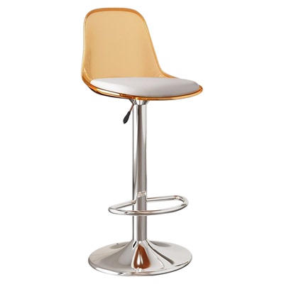 亚克力靠背凳子透明吧台椅升降