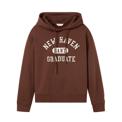 GANT/甘特加绒学院风连帽女卫衣