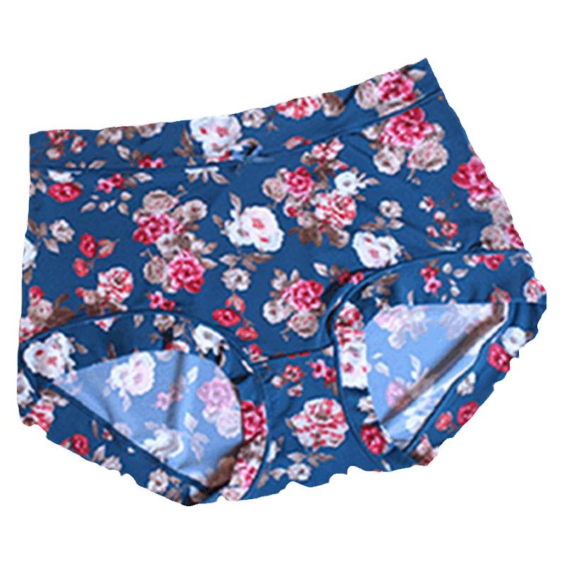 3条价彩田冰丝内裤女高腰大码31301石墨烯莫兰迪色干爽抑菌组合装