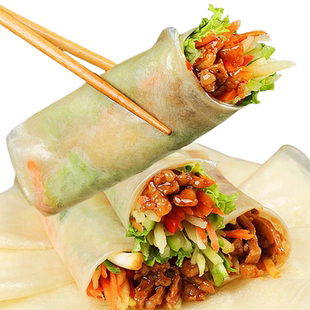 榆林筋饼风味春饼春卷皮东北特产早餐薄饼卷菜饼烤鸭饼商用旗舰店