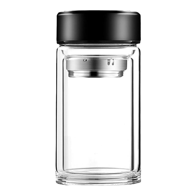 耐热玻璃加厚双层玻璃泡茶杯