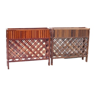 户外花架隔断围栏餐厅长方形防腐木花槽阳台花箱庭院木质栅栏室内