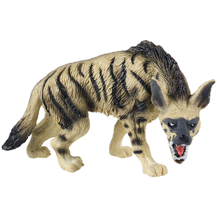 林畅模玩儿童仿真动物玩具土狼模型套装实心鬣豺鬣狗摆件男孩认知