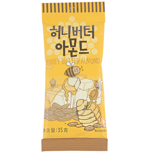 2包包邮 韩国进口HBAF芭蜂蜂蜜黄油扁桃仁杏仁味干果坚果零食35g