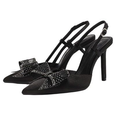 法式绝美高跟鞋后绊带包头凉鞋