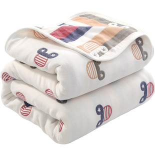 夏季纯棉六层纱布毛巾被儿童婴儿午睡盖毯薄被子学生宿舍毛巾毯子