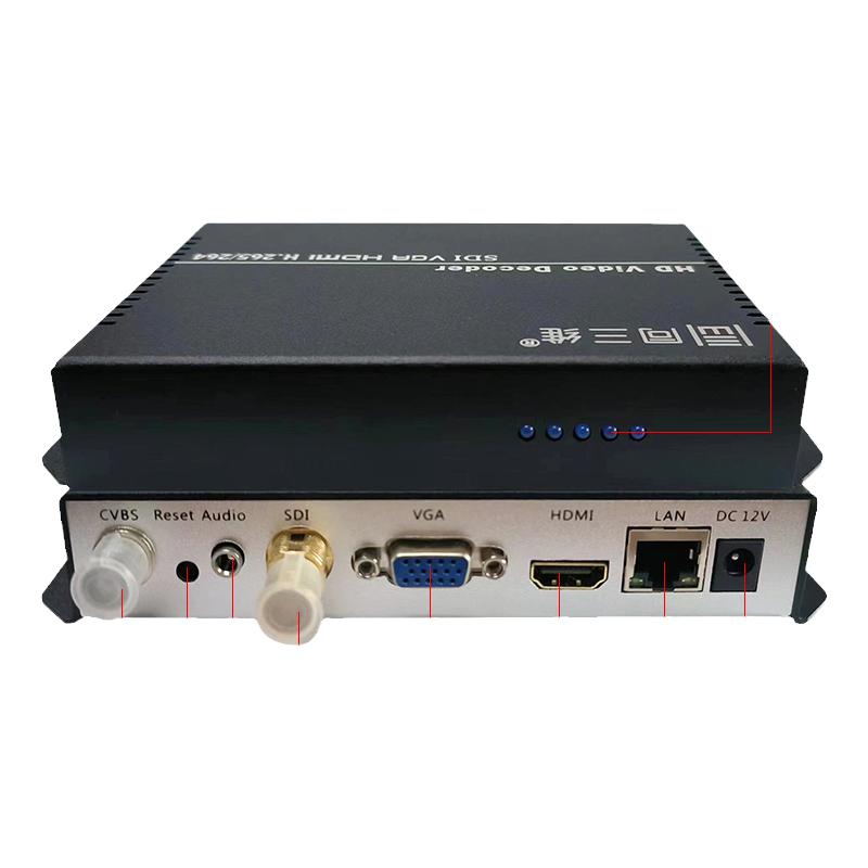 同三维T80005 4K高清网络音视频解码器HDMI/SDI/VGA解码 RTMP RTSP UDP HTTP监控视频网络流IP转音视频
