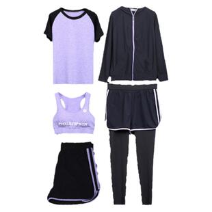 胖人瑜伽服健身房套装女大码跑步宽松200斤胖mm运动内衣减肥衣服