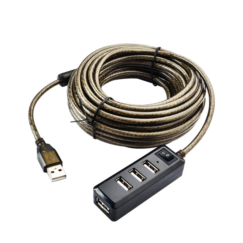包邮 usb 延长线5米 带4口分线器 USB2.0延长线 usb 延长线HUB