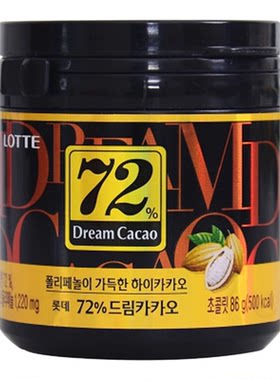韩国黑巧克力豆乐天72巧克力