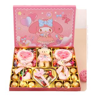 三八妇女38女神节生日礼物德芙巧克力棉花棒棒糖果零食礼盒送女友