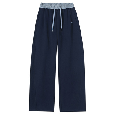 高腰阔腿弯刀裤宽松显瘦大码直筒