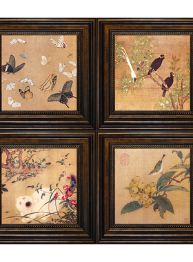 复古风转角挂画中古画高级感墙面装饰画中式氛围感软装好物壁画