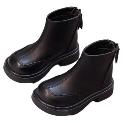 女童短靴儿童靴子2024新款秋冬马丁靴加绒宝宝鞋子冬季棉鞋小皮鞋