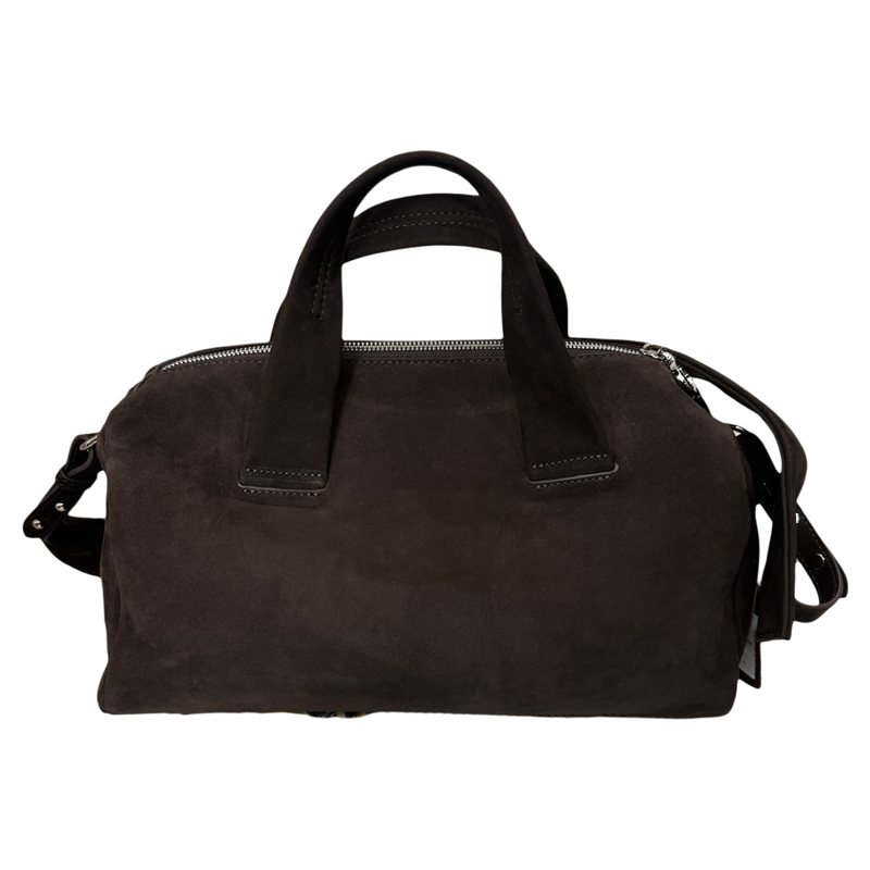 ZOEYLEE  麂皮手提波士顿枕头包 时髦精高级保龄球单肩斜挎女包