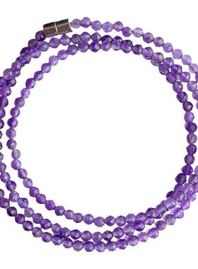 天然紫水晶手链迷你珠切角