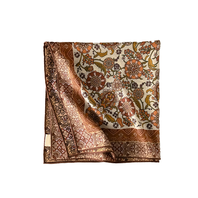 真丝羊毛丝巾小方巾女2025新款羊绒三角围巾护颈轻奢高级感薄高端