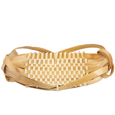 竹编篮小簸箕家用收纳筐商用盘子