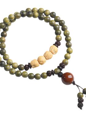 绿檀木手串文玩手持盘玩民族风