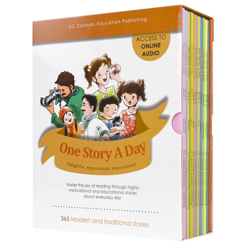One Story A Day 一天一个晚安英语故事 3合一套装 初级+中级+初中版 小学生英语启蒙课外阅读绘本读物原版进口有声读物故事小说