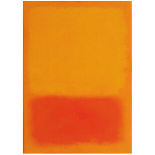 马克罗斯科装饰画橙红色块极简抽象艺术餐厅玄关客厅大幅落地挂画