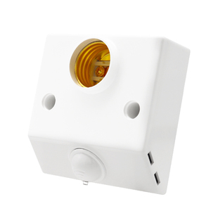 人体感应开关微波雷达自动灯泡楼道E27螺口灯座免布线智能感应器