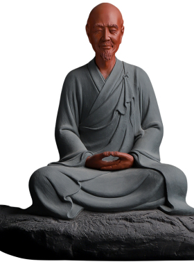 张明贵大师作品陶瓷弘一法师摆件