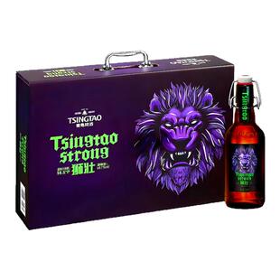 青岛啤酒高端狮壮礼盒380ml*6瓶含杯子拉格正宗一厂登州路56号产