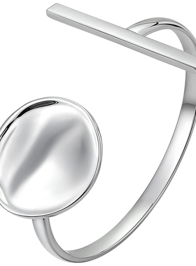 白岚气质小众设计感925纯银手镯