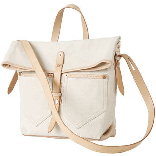 匠线 赤耳丹宁重磅帆布包 小众日系单肩水桶包斜挎牛仔托特包女包