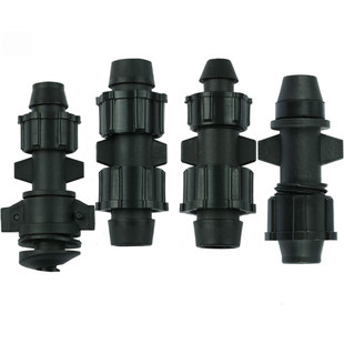 16滴灌配件大全16滴灌带锁母直接双锁母直接水带接头农用滴管接头