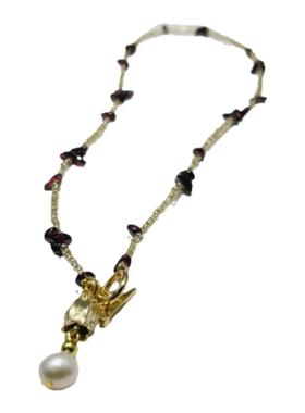 NCLand原创-玫瑰黄昏 天然紫牙乌珍珠小众气质轻奢高级感项链饰品