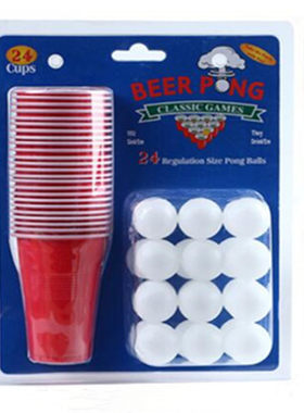 24啤酒乒乓游戏杯 酒吧用品 户外休闲游戏 beer pong杯子歌杯子